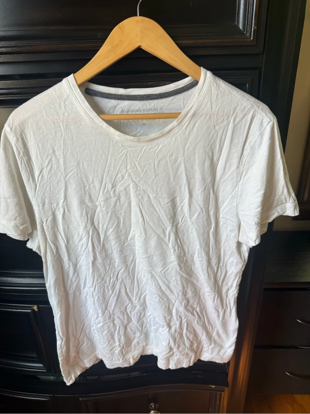 Banana Republic White Short Sleeve Crew Neck Tee